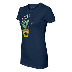 Milwaukee Brewers Tiny Turnip Women's Lilies & Ladybugs T-Shirt Lifestyle
