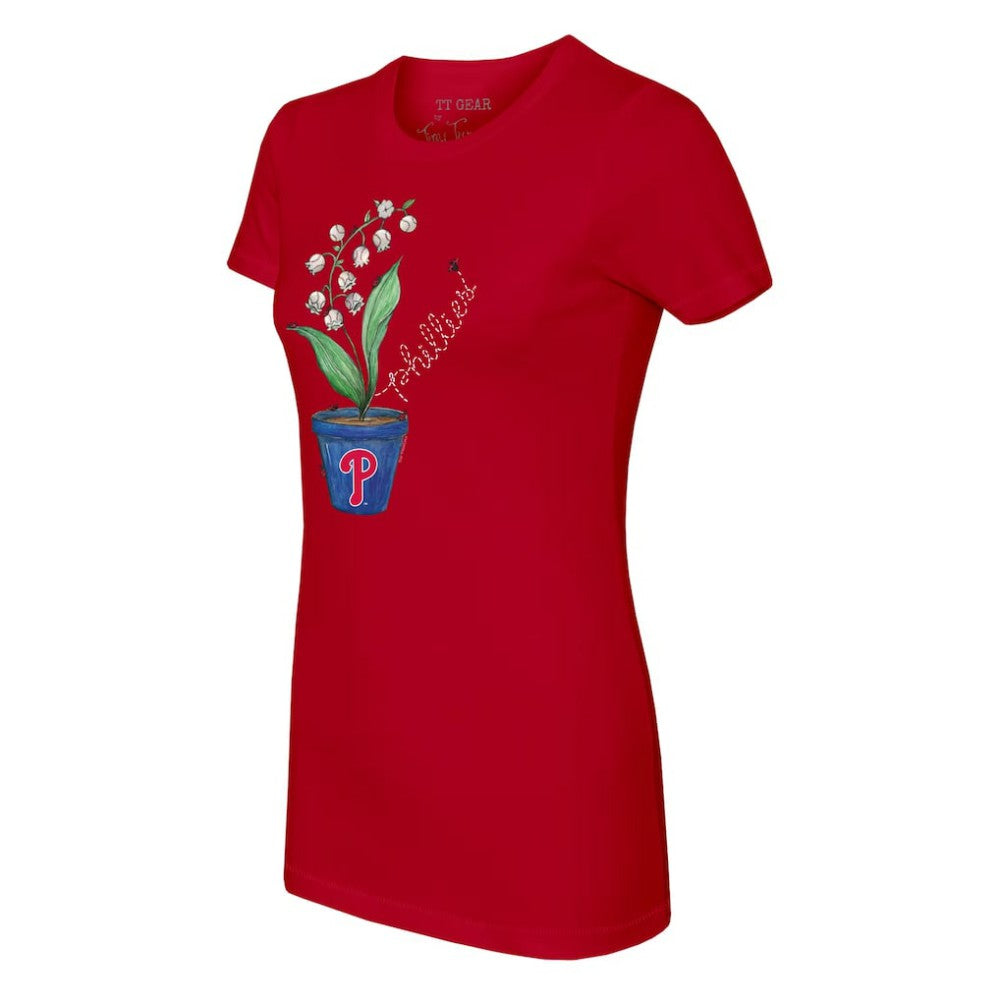 Philadelphia Phillies Tiny Turnip Women's Lilies & Ladybugs T-Shirt discount