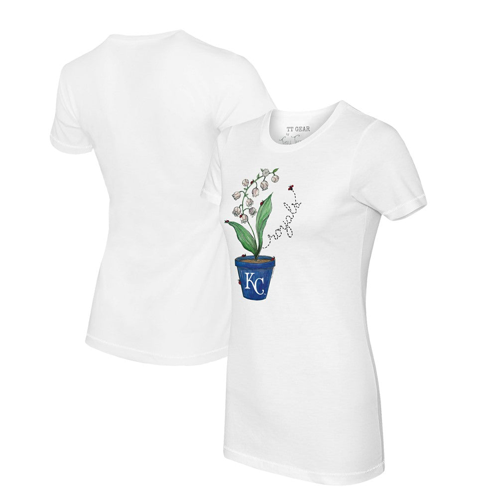 Kansas City Royals Tiny Turnip Women's Lilies & Ladybugs T-Shirt On Sale