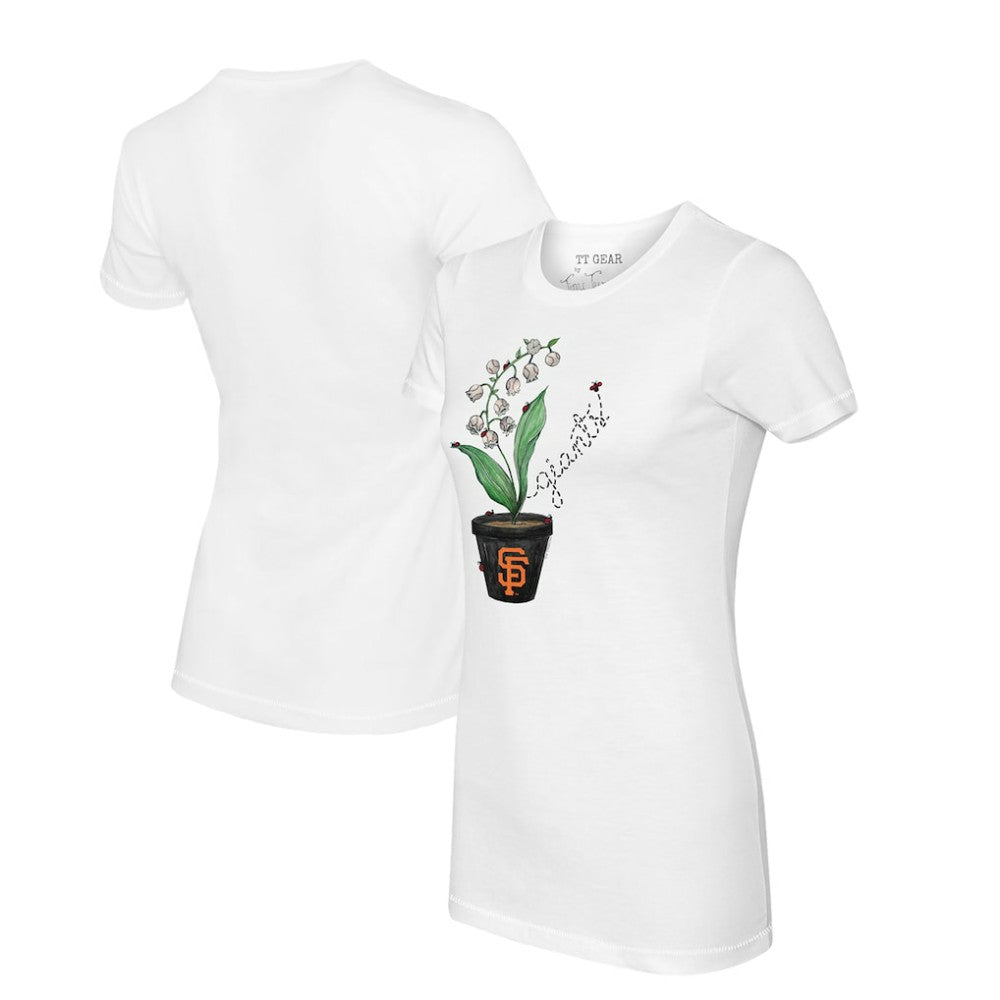 San Francisco Giants Tiny Turnip Women's Lilies & Ladybugs T-Shirt On Sale