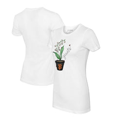 San Francisco Giants Tiny Turnip Women's Lilies & Ladybugs T-Shirt On Sale