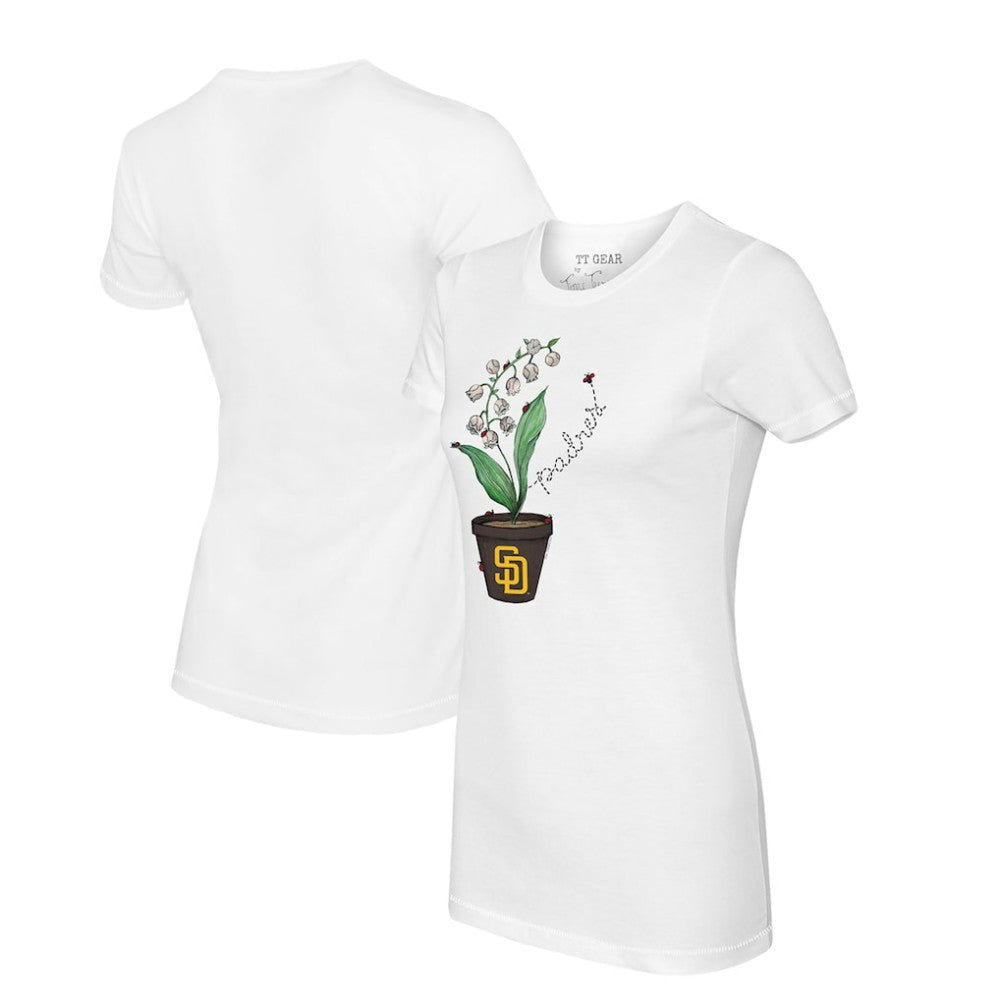 San Diego Padres Tiny Turnip Women's Lilies & Ladybugs T-Shirt Sale
