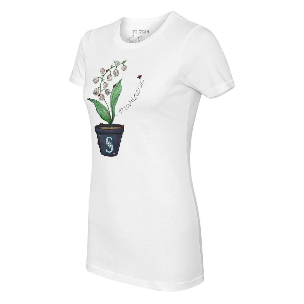 Seattle Mariners Tiny Turnip Women's Lilies & Ladybugs T-Shirt for sale