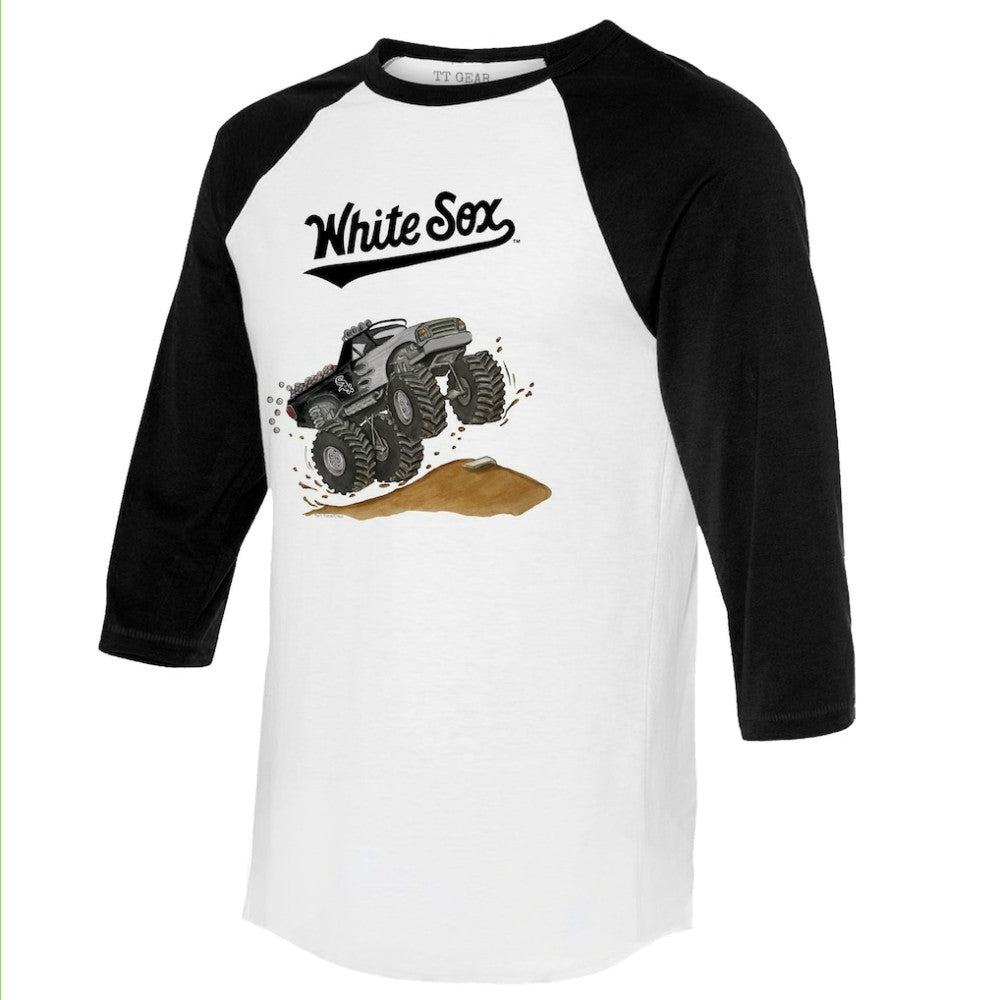 Chicago White Sox Tiny Turnip Unisex Monster Truck 3/4-Sleeve Raglan T-Shirt Sale