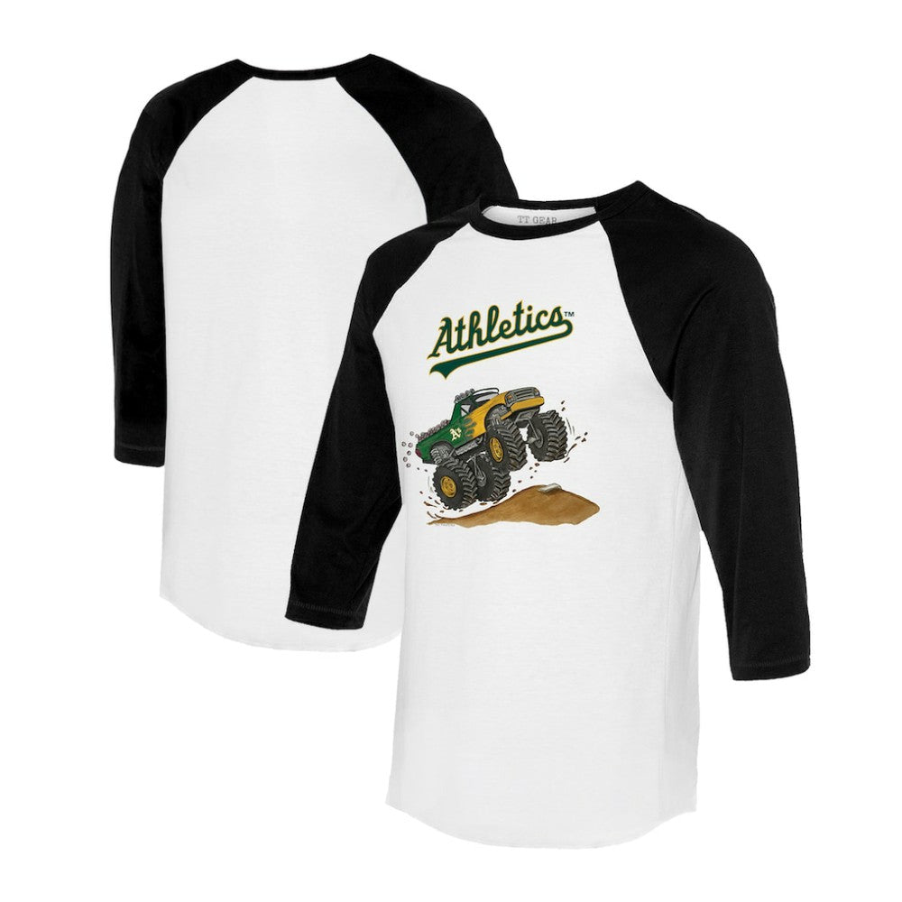 Athletics Tiny Turnip Unisex Monster Truck 3/4-Sleeve Raglan T-Shirt Near Me