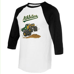 Athletics Tiny Turnip Unisex Monster Truck 3/4-Sleeve Raglan T-Shirt Near Me