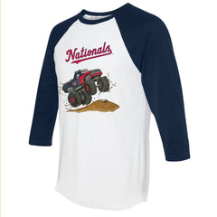 Washington Nationals Tiny Turnip Unisex Monster Truck 3/4-Sleeve Raglan T-Shirt Clearance