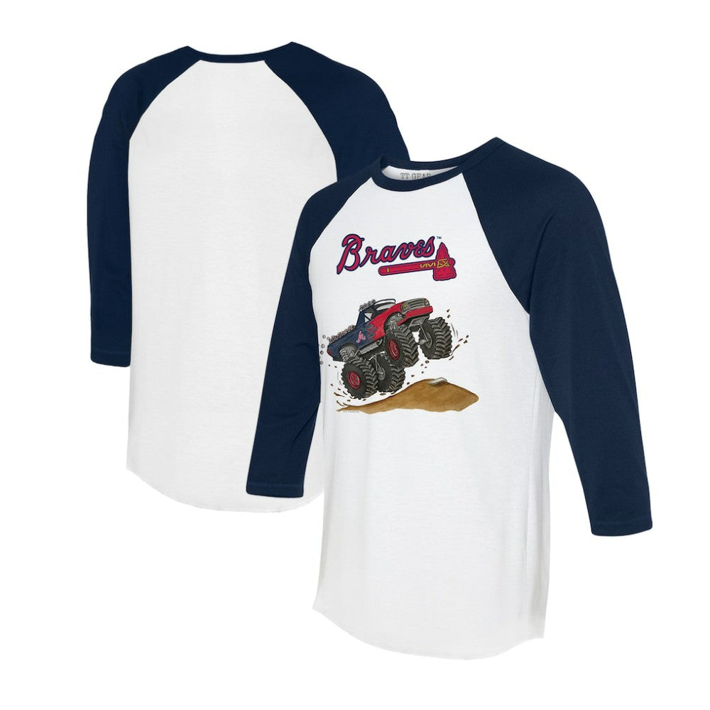 Atlanta Braves Tiny Turnip Unisex Monster Truck 3/4-Sleeve Raglan T-Shirt discount