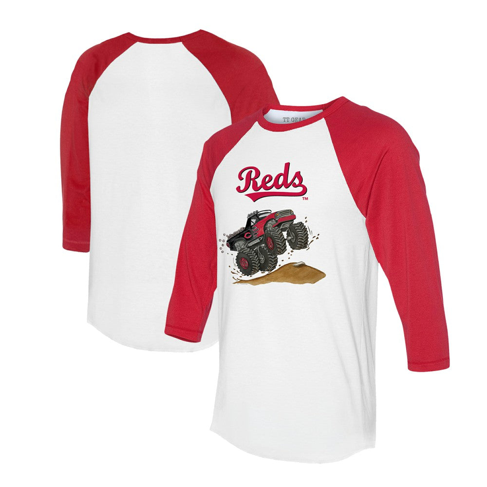 Cincinnati Reds Tiny Turnip Unisex Monster Truck 3/4-Sleeve Raglan T-Shirt Sale