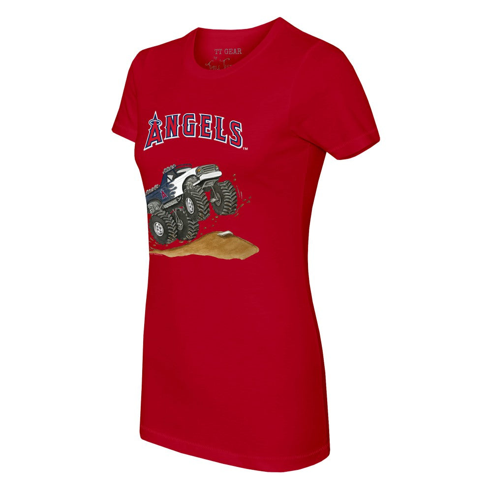 Los Angeles Angels Tiny Turnip Women's Monster Truck T-Shirt On Sale