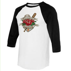 San Francisco Giants Tiny Turnip Unisex Tattoo Rose 3/4-Sleeve Raglan T-Shirt for sale