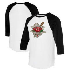 Arizona Diamondbacks Tiny Turnip Unisex Tattoo Rose 3/4-Sleeve Raglan T-Shirt On Sale