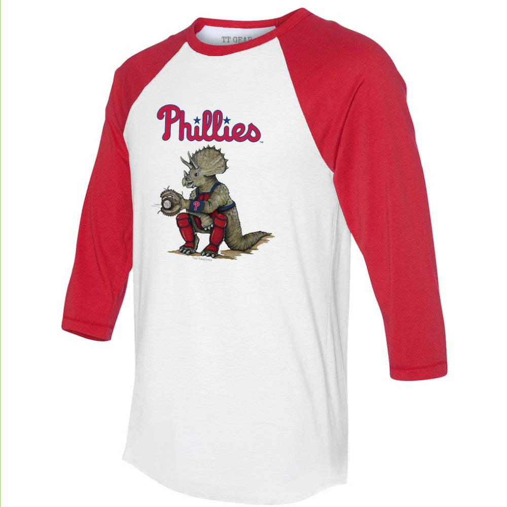 Philadelphia Phillies Tiny Turnip Unisex Triceratops 3/4-Sleeve Raglan T-Shirt Near Me