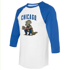 Chicago Cubs Tiny Turnip Unisex Triceratops 3/4-Sleeve Raglan T-Shirt Online