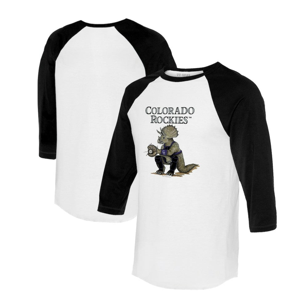 Colorado Rockies Tiny Turnip Unisex Triceratops 3/4-Sleeve Raglan T-Shirt On Sale