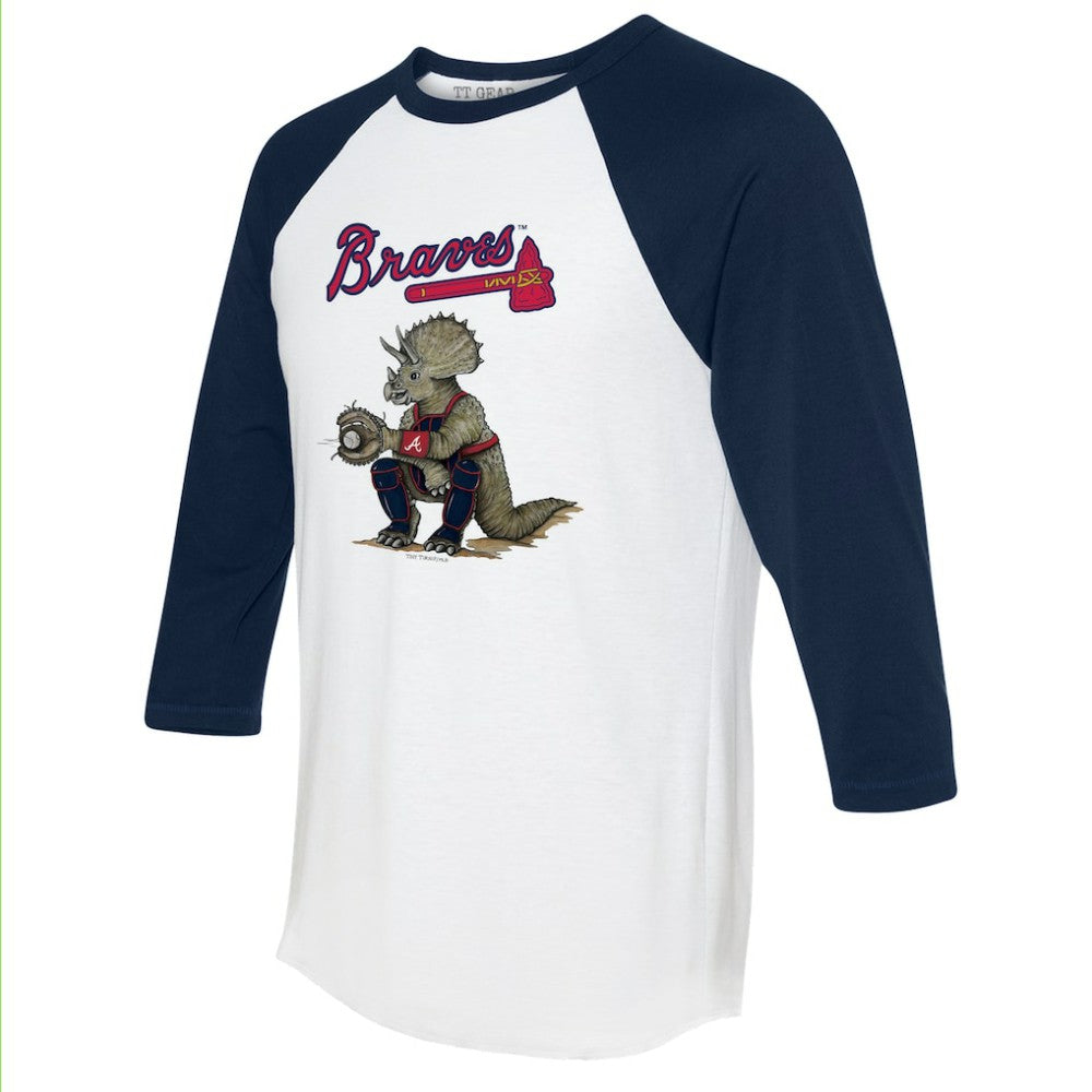 Atlanta Braves Tiny Turnip Unisex Triceratops 3/4-Sleeve Raglan T-Shirt discount