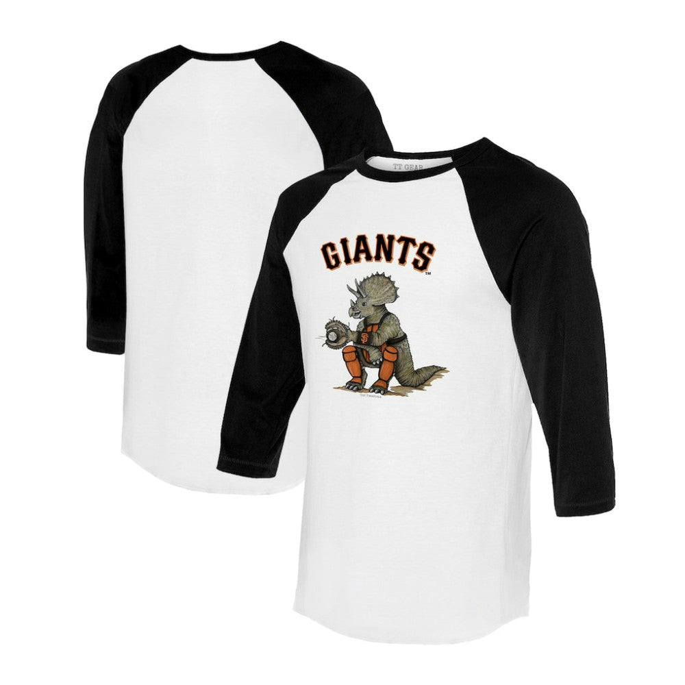 San Francisco Giants Tiny Turnip Unisex Triceratops 3/4-Sleeve Raglan T-Shirt On Sale