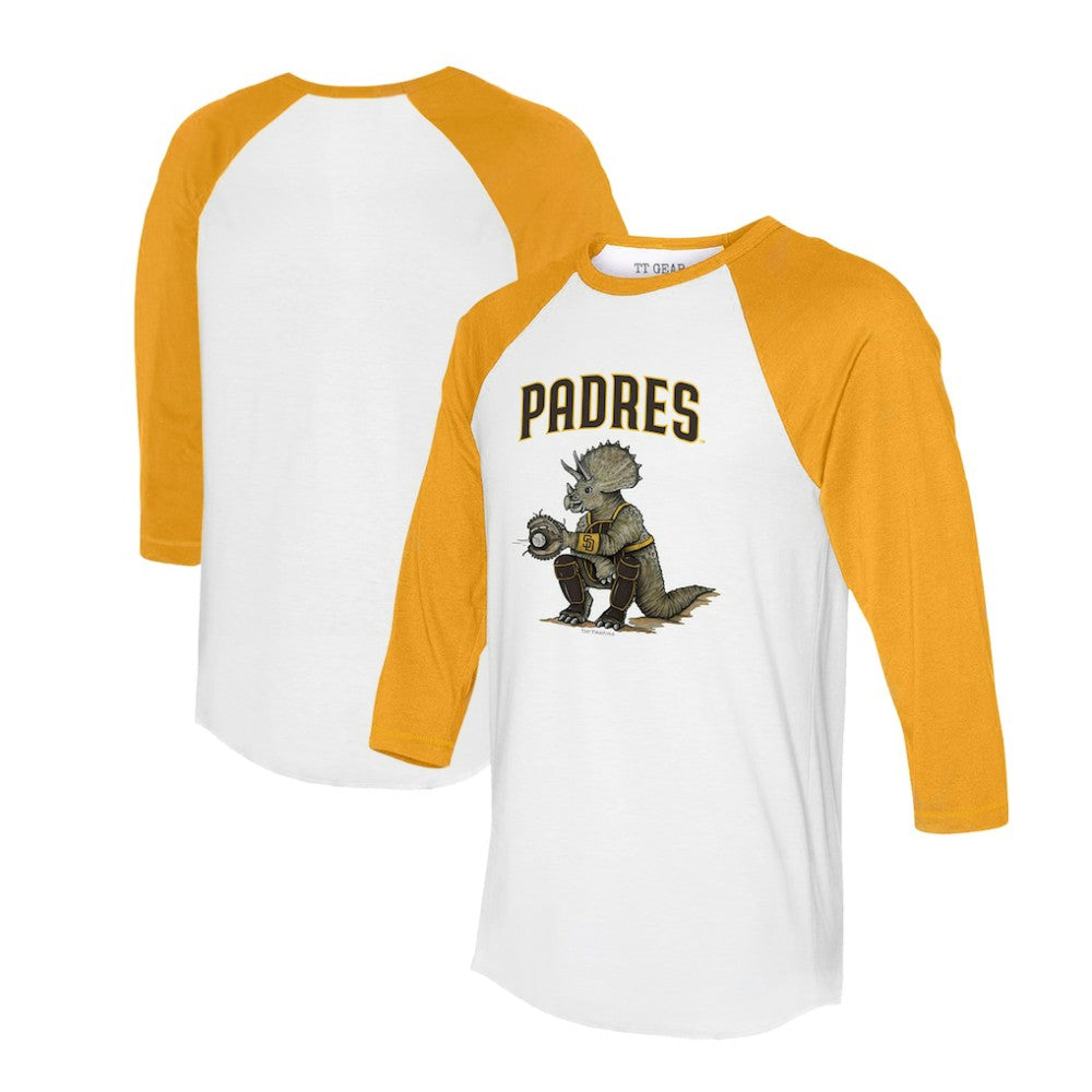 San Diego Padres Tiny Turnip Unisex Triceratops 3/4-Sleeve Raglan T-Shirt Clearance