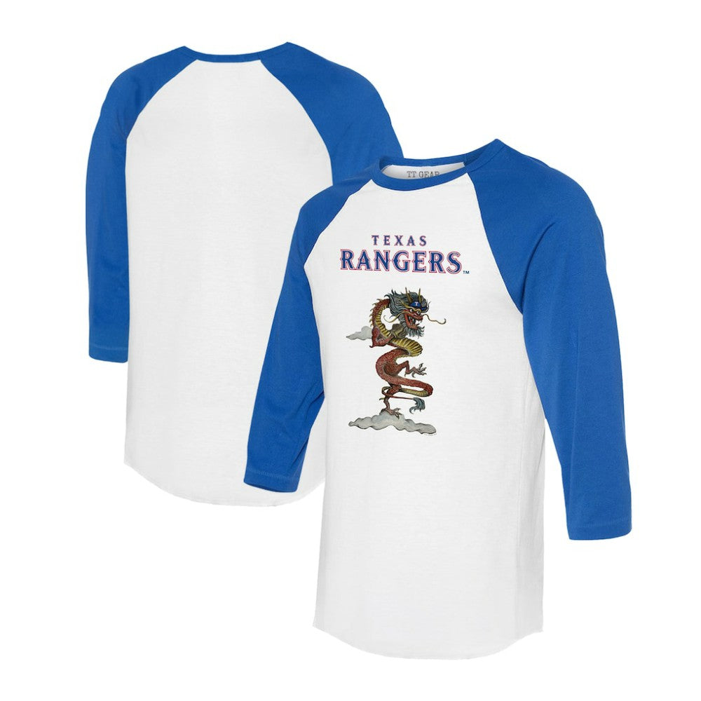 Texas Rangers Tiny Turnip Unisex 2024 Year of the Dragon 3/4-Sleeve Raglan T-Shirt On Sale
