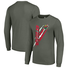 Minnesota Wild - Starter Color Scratch Long-Sleeve T-Shirt Green