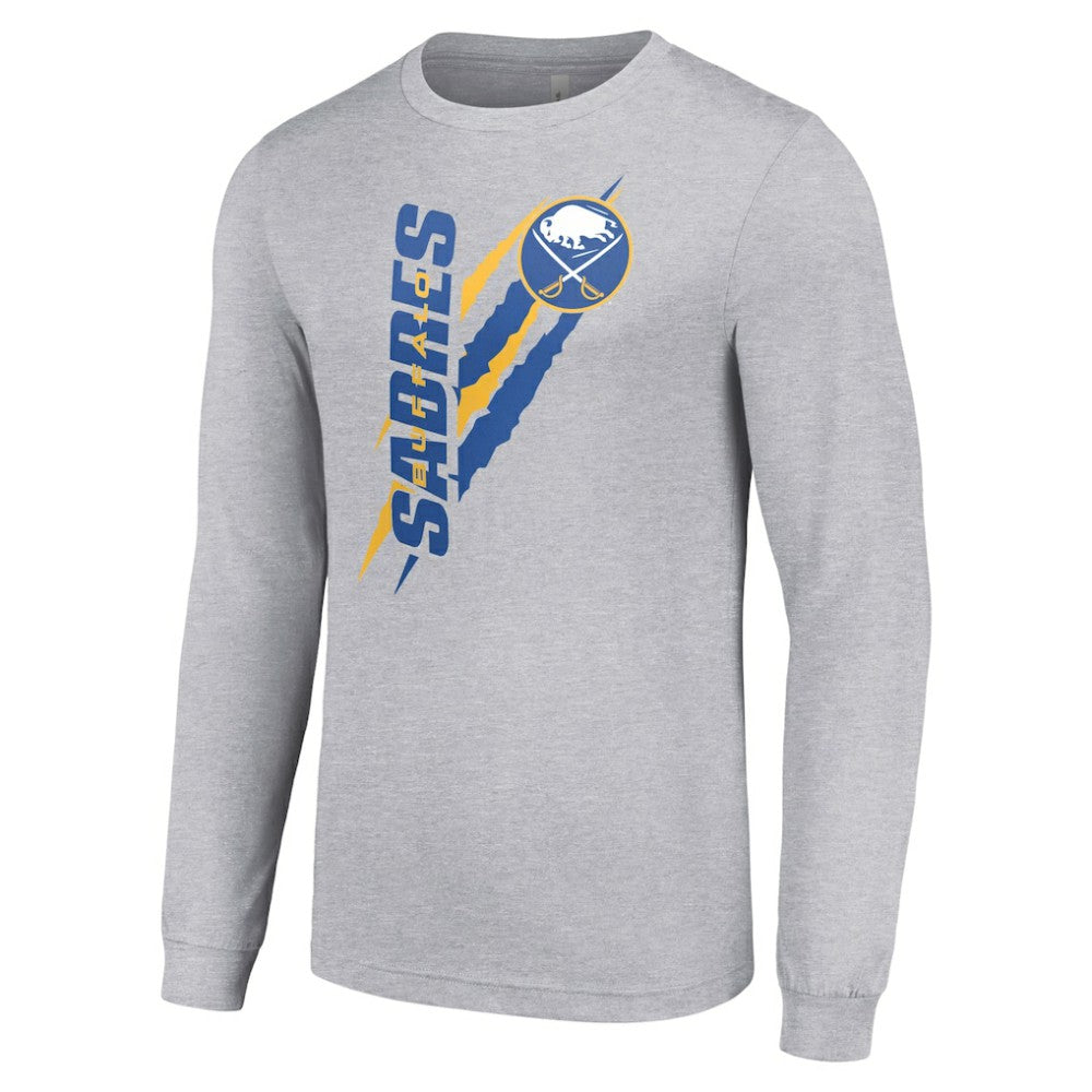 Buffalo Sabres - Starter Color Scratch Long-Sleeve T-Shirt Heather Gray
