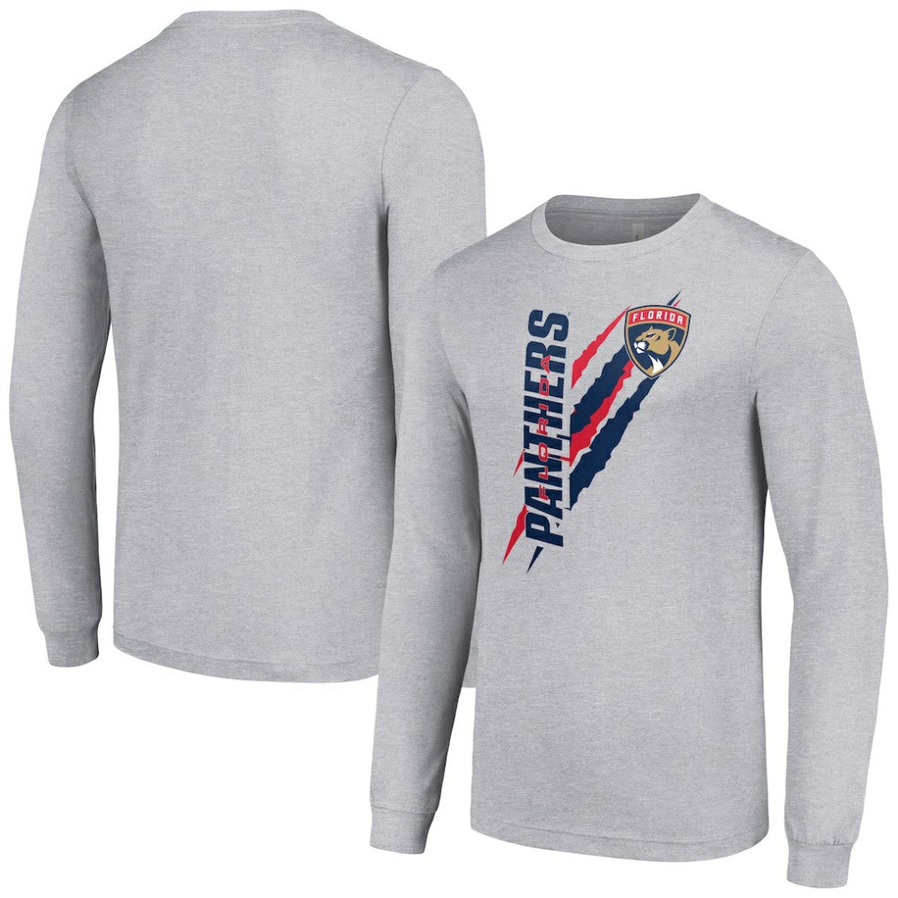 Florida Panthers - Starter Color Scratch Long-Sleeve T-Shirt Heather Gray
