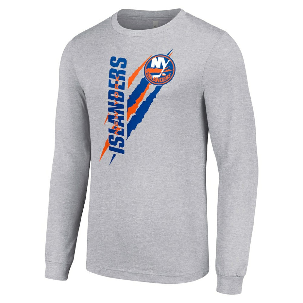 New York Islanders - Starter Color Scratch Long-Sleeve T-Shirt Heather Gray