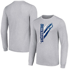 Tampa Bay Lightning - Starter Color Scratch Long-Sleeve T-Shirt Heather Gray
