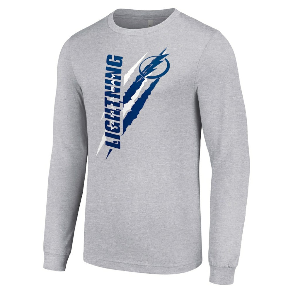Tampa Bay Lightning - Starter Color Scratch Long-Sleeve T-Shirt Heather Gray