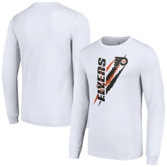 Philadelphia Flyers - Starter Color Scratch Long-Sleeve T-Shirt White