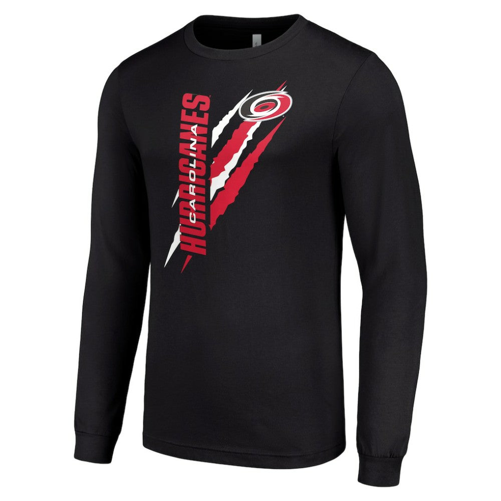 Carolina Hurricanes - Starter Color Scratch Long-Sleeve T-Shirt Black