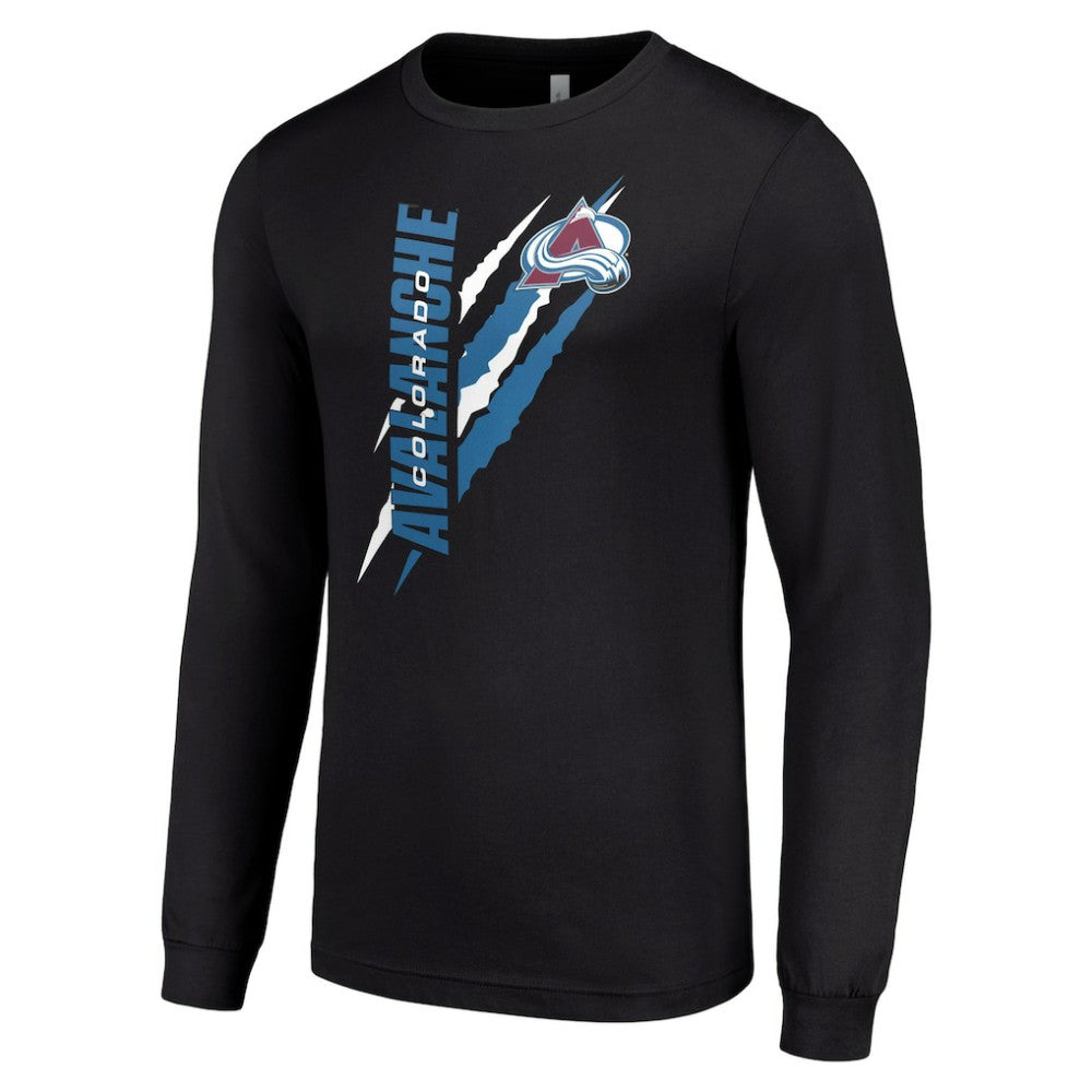Colorado Avalanche - Starter Color Scratch Long-Sleeve T-Shirt Black
