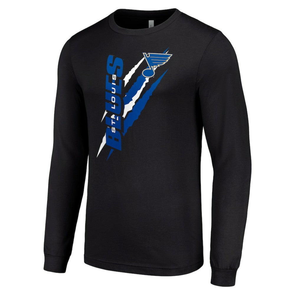 St. Louis Blues - Starter Color Scratch Long-Sleeve T-Shirt Black