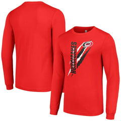 Carolina Hurricanes - Starter Color Scratch Long-Sleeve T-Shirt Red