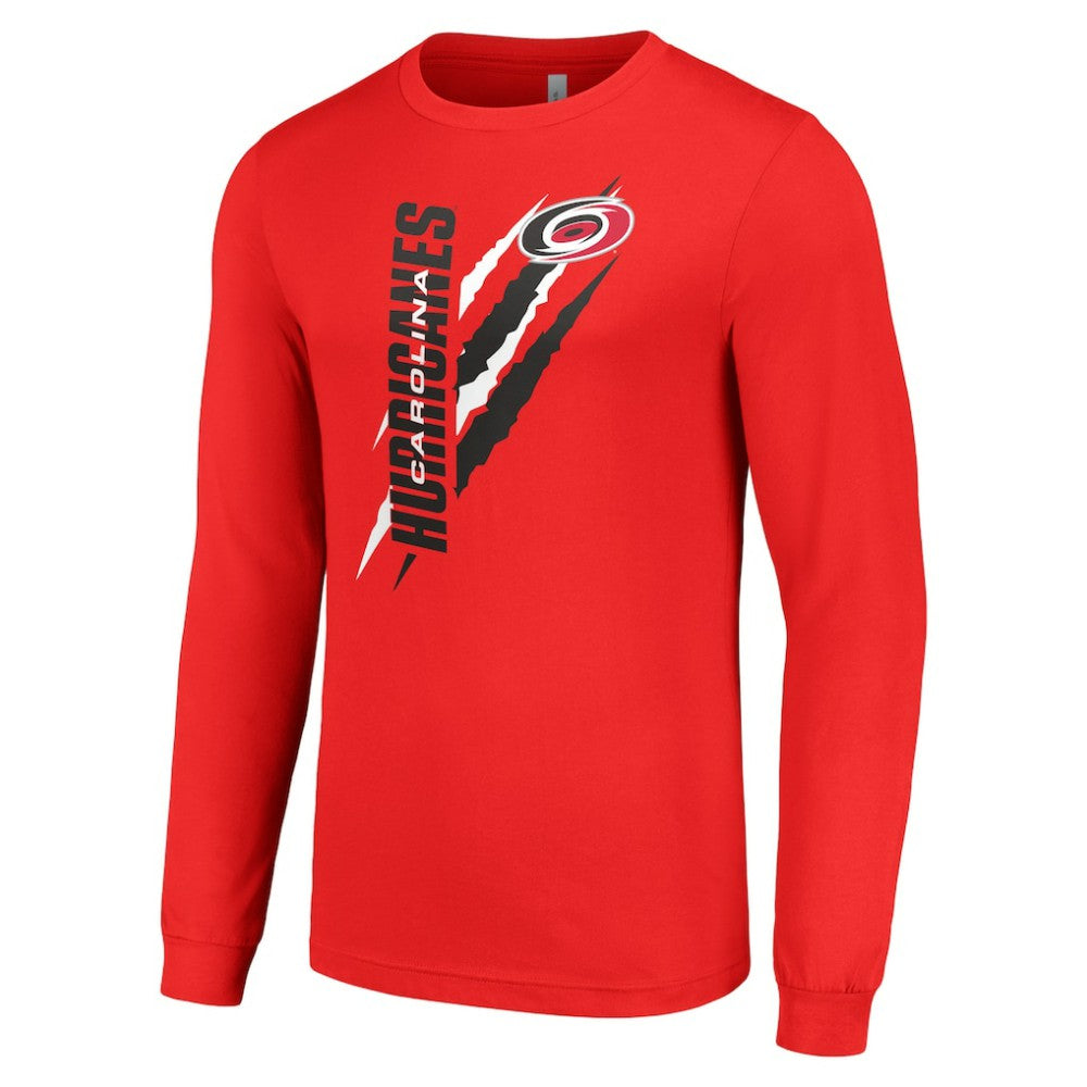 Carolina Hurricanes - Starter Color Scratch Long-Sleeve T-Shirt Red