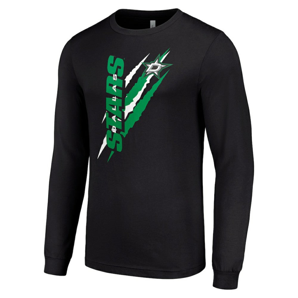 Dallas Stars - Starter Color Scratch Long-Sleeve T-Shirt Black