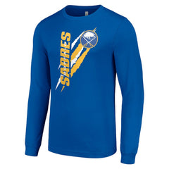 Buffalo Sabres - Starter Color Scratch Long-Sleeve T-Shirt Royal