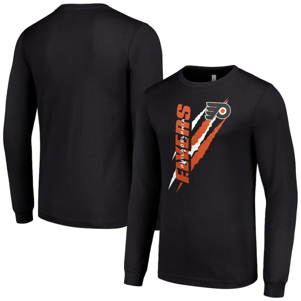 Philadelphia Flyers - Starter Color Scratch Long-Sleeve T-Shirt Black