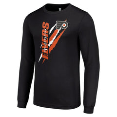 Philadelphia Flyers - Starter Color Scratch Long-Sleeve T-Shirt Black
