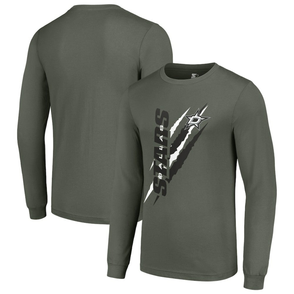 Dallas Stars - Starter Color Scratch Long-Sleeve T-Shirt Green
