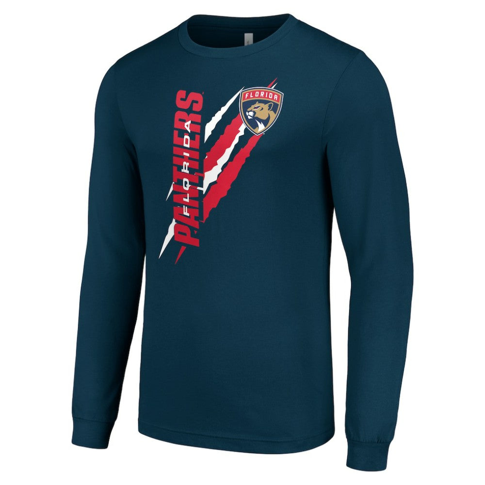 Florida Panthers - Starter Color Scratch Long-Sleeve T-Shirt Navy