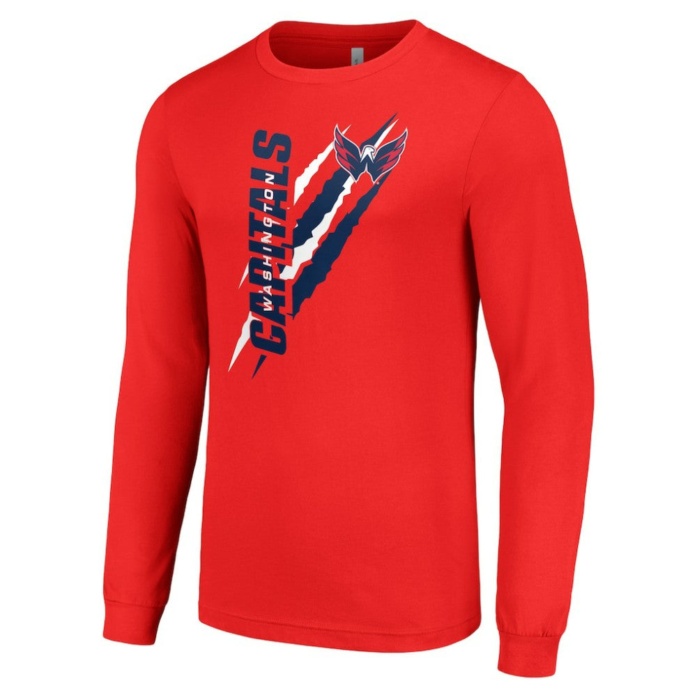 Washington Capitals Starter Color Scratch Long-Sleeve T-Shirt Red
