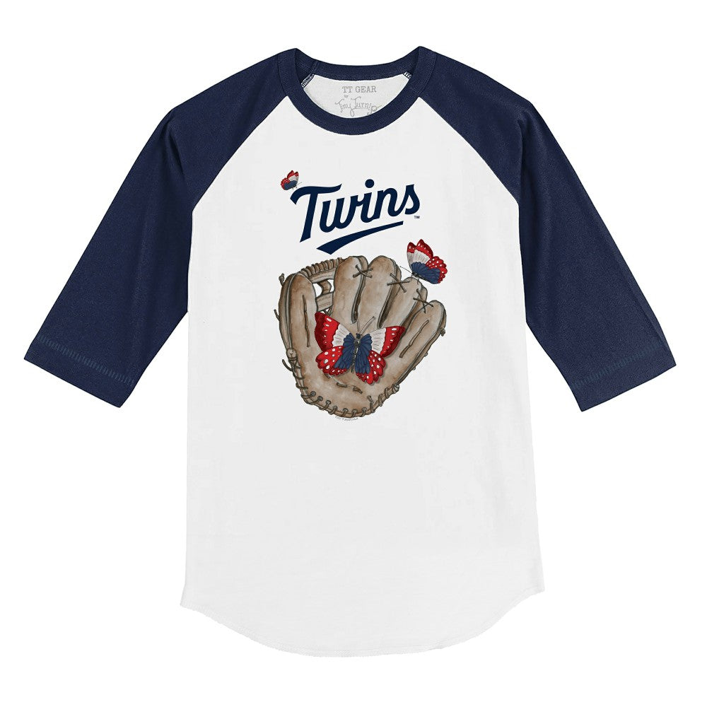 Minnesota Twins Tiny Turnip Youth Butterfly Glove 3/4-Sleeve Raglan T-Shirt Near Me