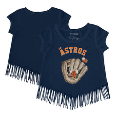 Houston Astros Tiny Turnip Girls Youth Butterfly Glove Fringe T-Shirt Near Me