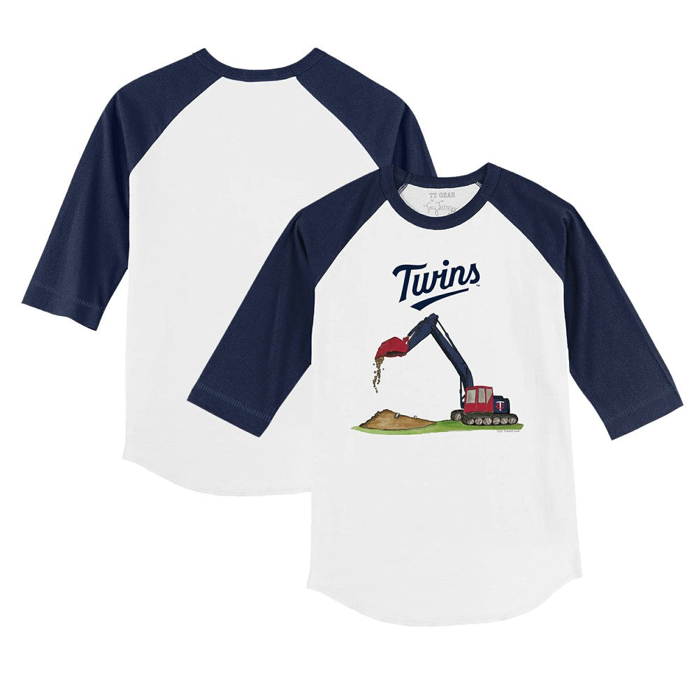 Minnesota Twins Tiny Turnip Youth Excavator 3/4-Sleeve Raglan T-Shirt Sale