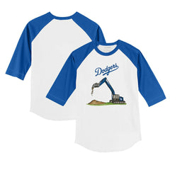 Los Angeles Dodgers Tiny Turnip Youth Excavator 3/4-Sleeve Raglan T-Shirt Near Me
