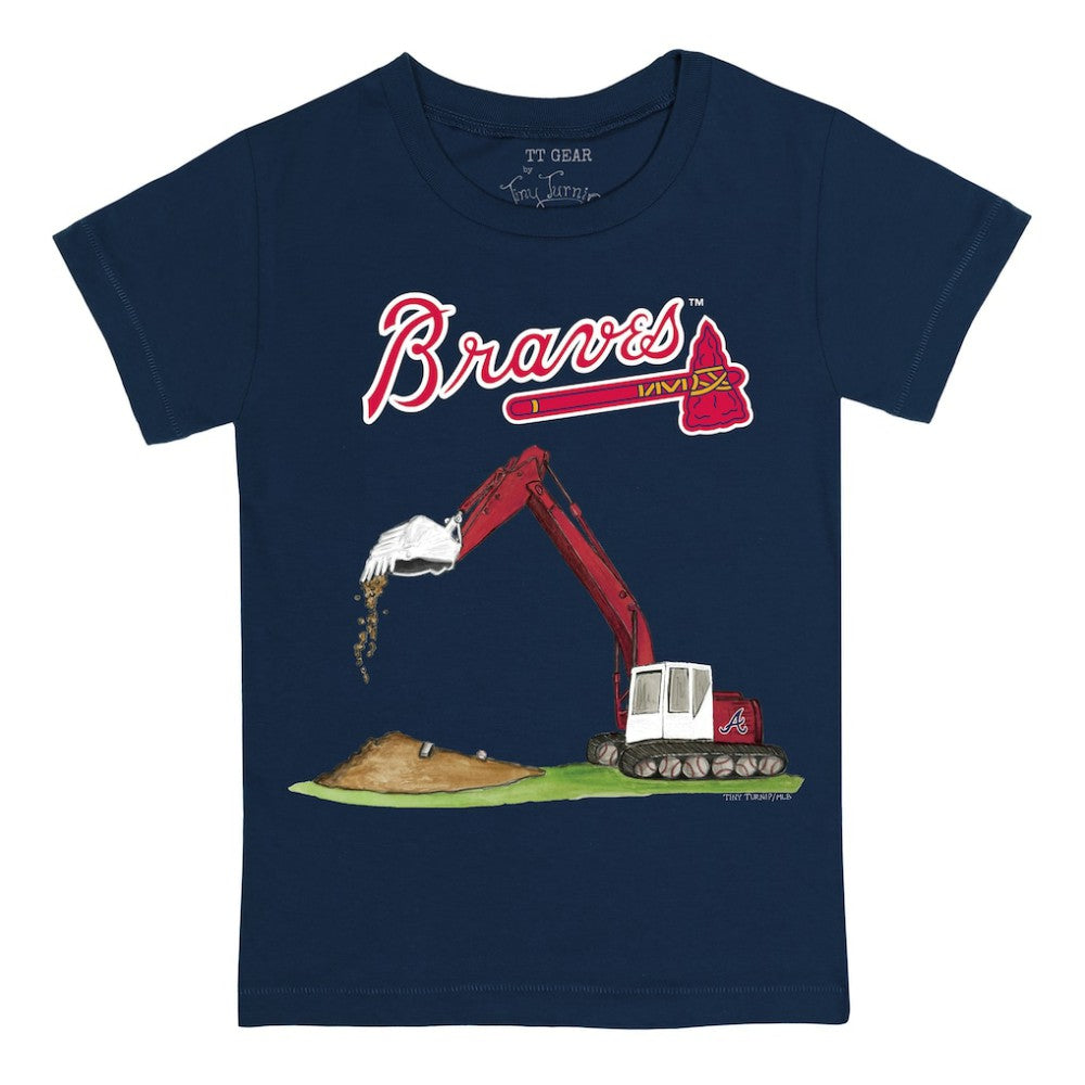 Atlanta Braves Tiny Turnip Youth Excavator T-Shirt Near Me
