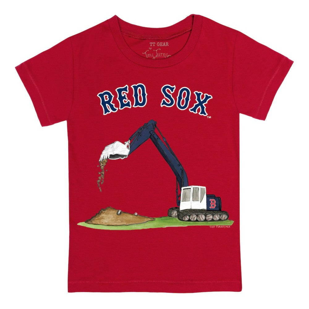 Boston Red Sox Tiny Turnip Youth Excavator T-Shirt On Sale