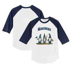 Seattle Mariners Tiny Turnip Youth Gnomes 3/4-Sleeve Raglan T-Shirt On Sale