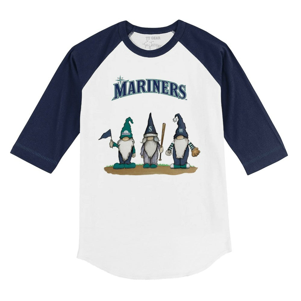 Seattle Mariners Tiny Turnip Youth Gnomes 3/4-Sleeve Raglan T-Shirt On Sale